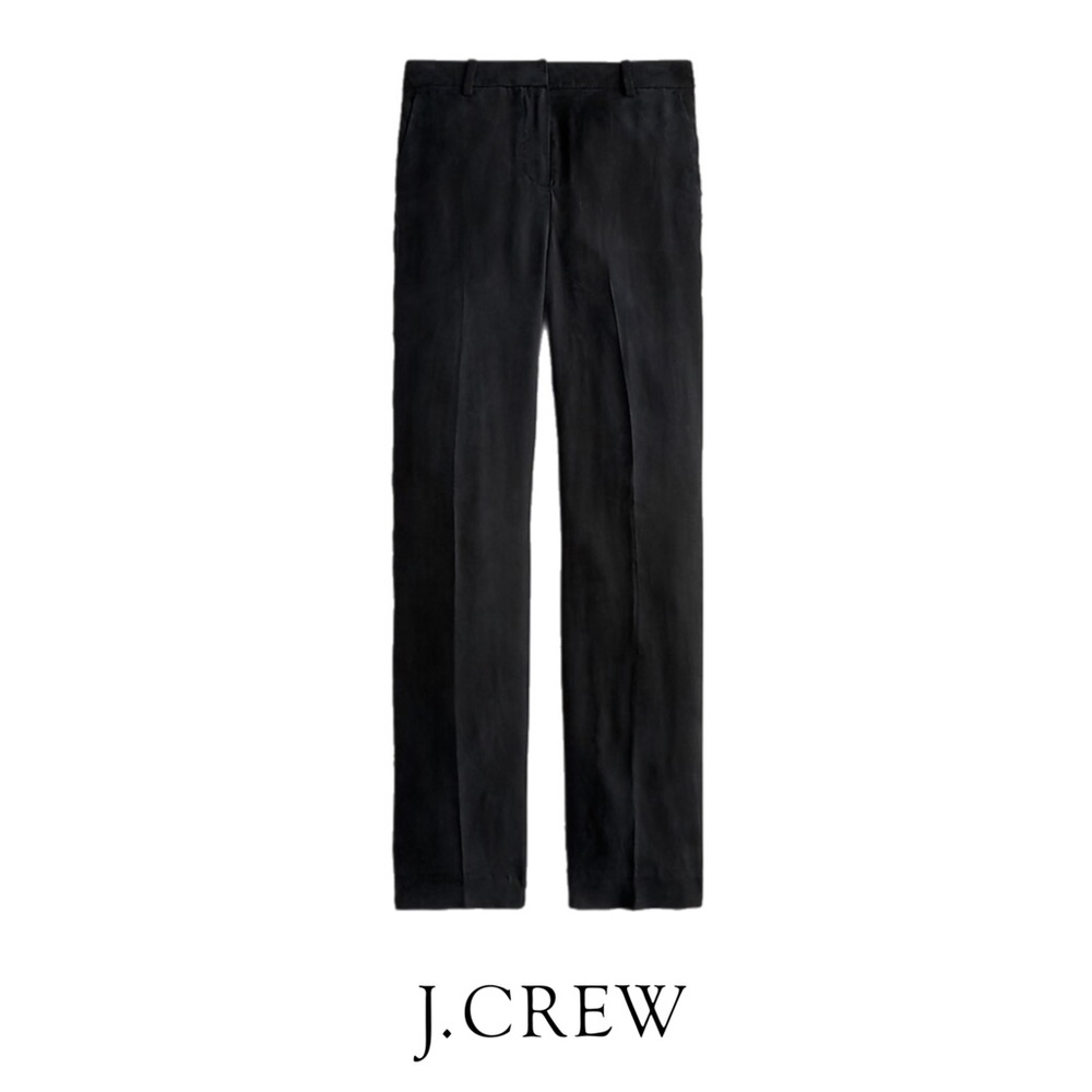 NEW J Crew Drapey cupro-blend trouser in black
